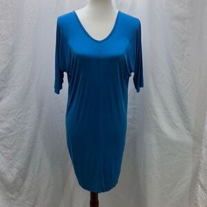 Diesel blue dolman sleeve dress V neck back seam SOFT Sz S